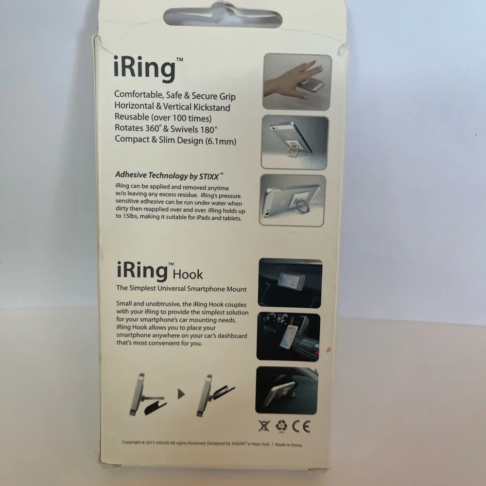 Ring cell phone holder for car